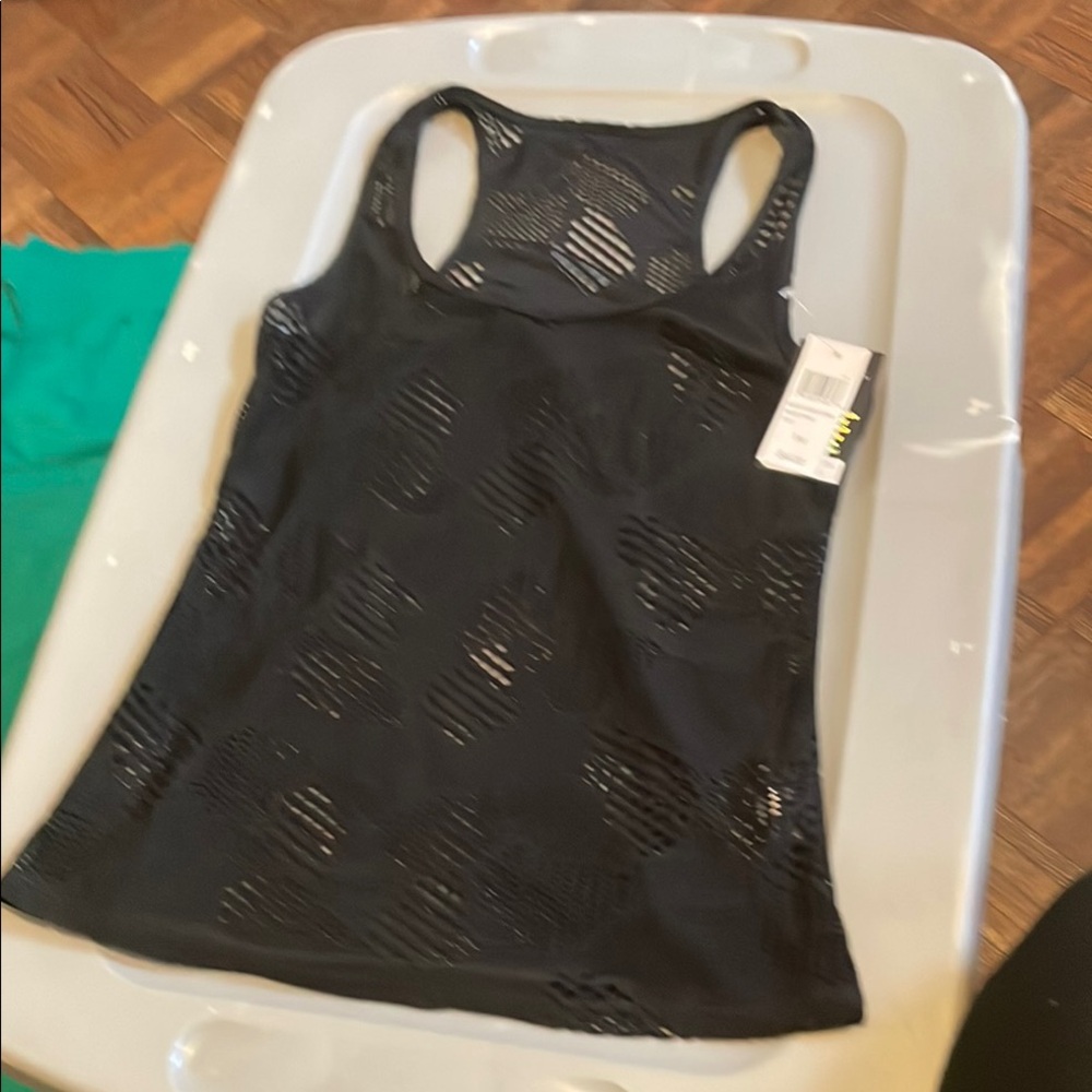 Onzie Black Honeycomb Racer Tank